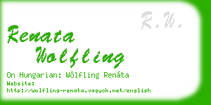 renata wolfling business card